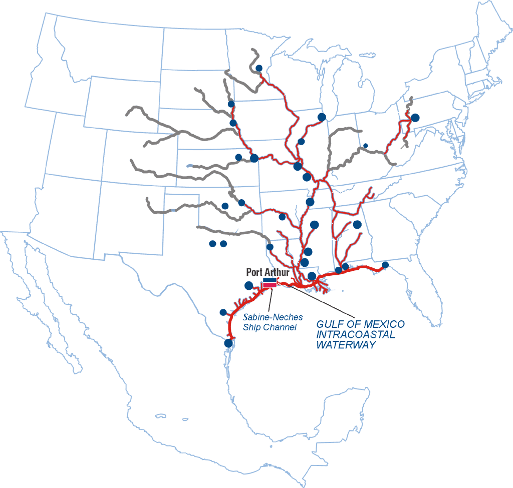 Barge Shipping Routes | The Port of Port Arthur